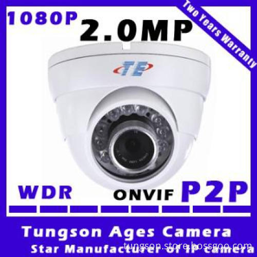 ONVIF 1/3\'\' 2 Megapixel Aptina CMOS 1080P IP Dome Camera with sd slot